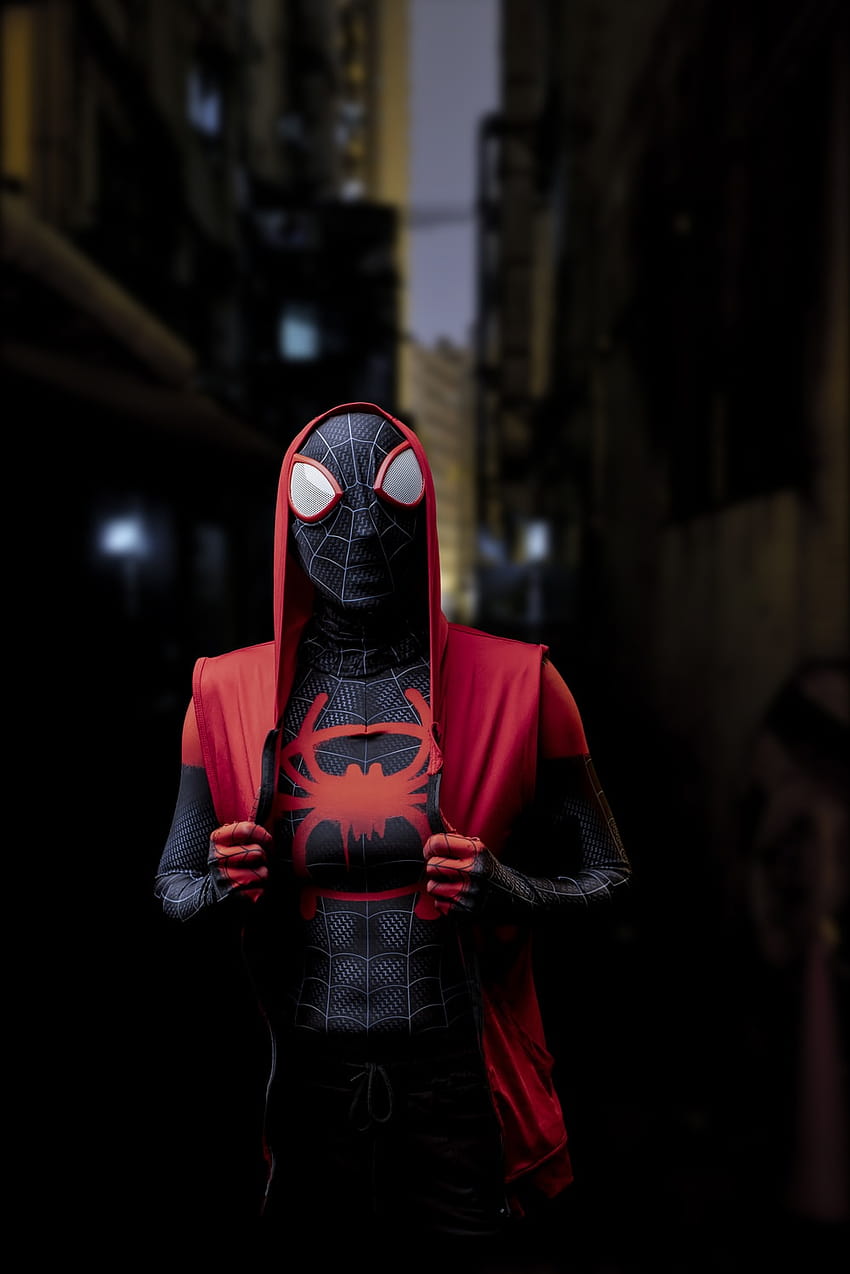 red and black spider man costume – Richmond HD phone wallpaper