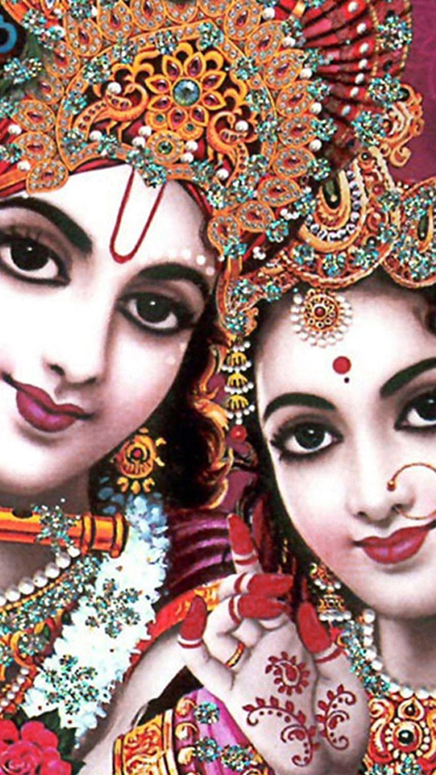 Hintergründe Radha Krishna Indischer Gott Paar Frau Flöte, Radha Krishna in voller Größe HD-Handy-Hintergrundbild
