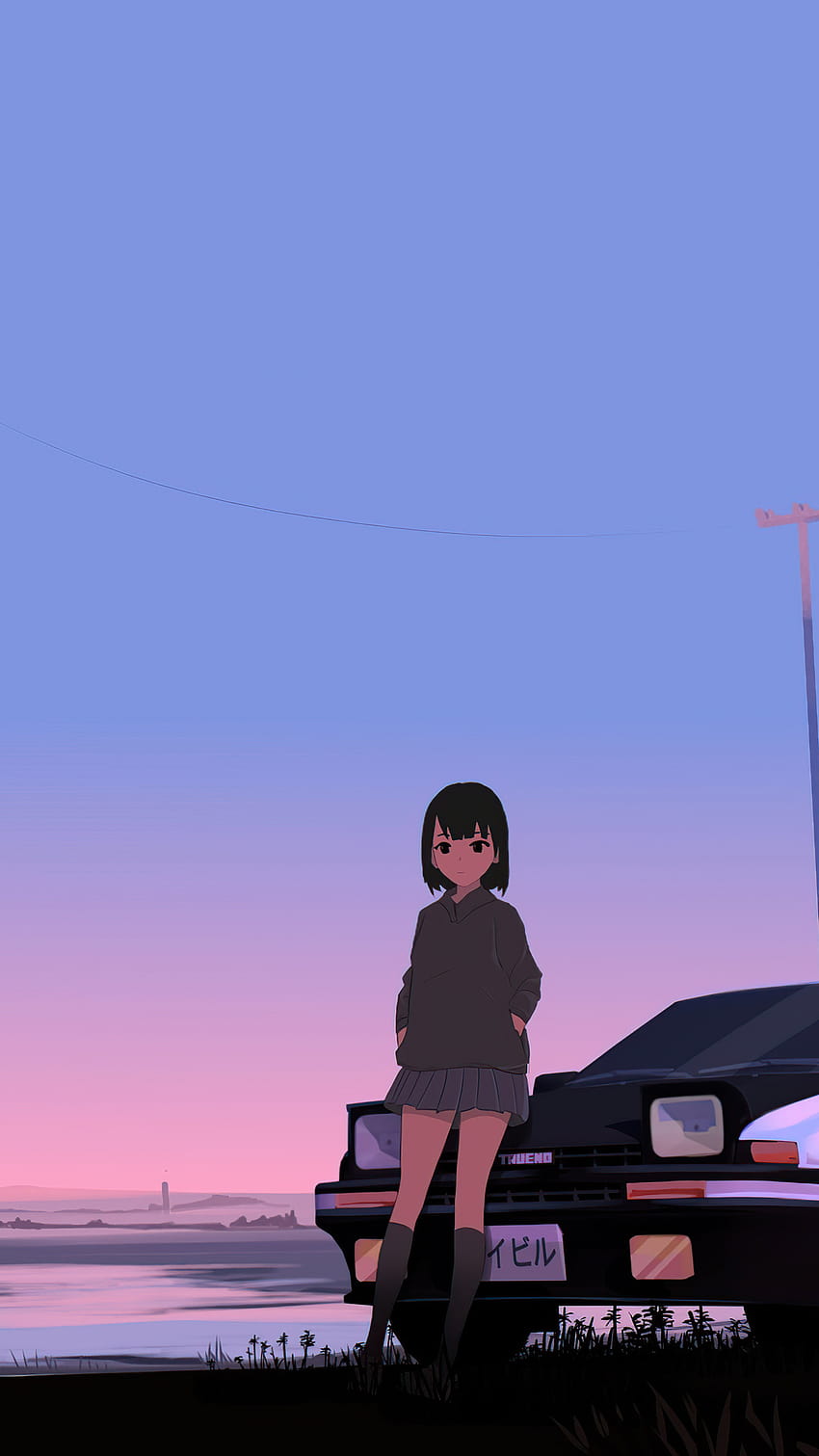 1080x1920 Initial D Trueno Anime Police Girl Iphone 7,6s,6 Plus, Pixel xl, One Plus 3,3t,5, Hintergründe und coole Anime-Chill HD-Handy-Hintergrundbild