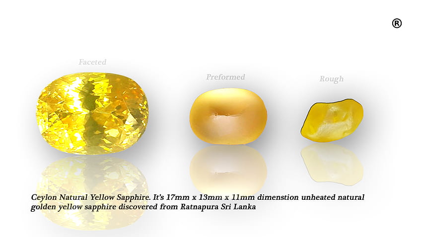 Цейлонски естествен огромен жълт сапфир HD тапет