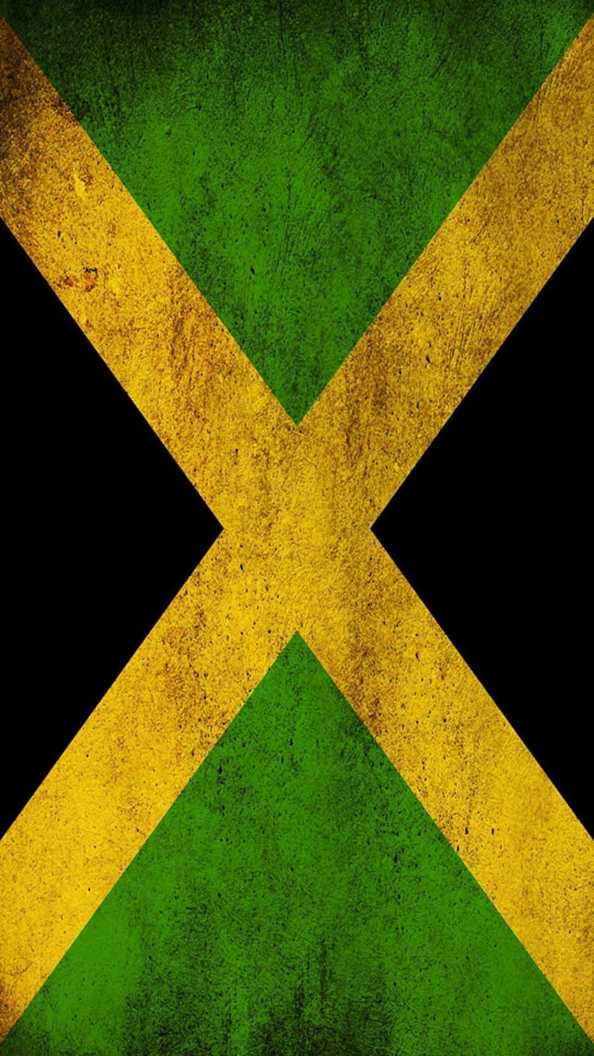 Flaga Jamajki, zielona flaga Tapeta na telefon HD