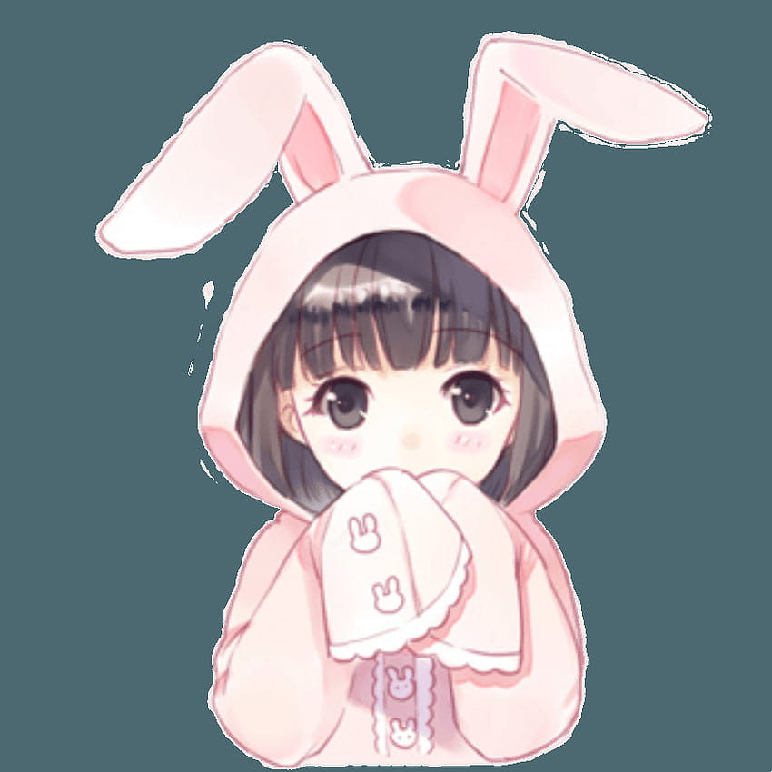 Cute Anime Manga Cool Kawaii Bunny Clipa Graphic by DenizDigital