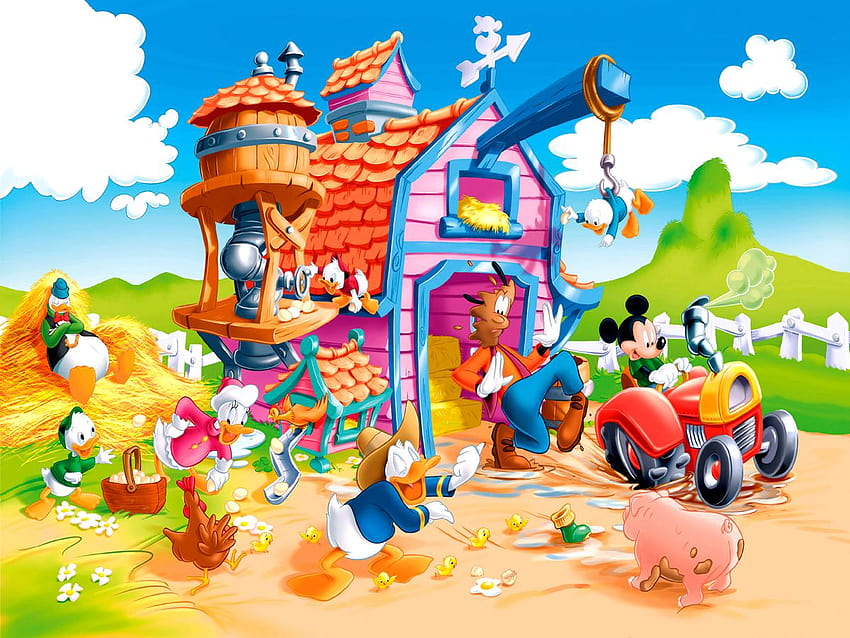 Dom Myszki Miki Disney, dom Myszki Disneya Tapeta HD