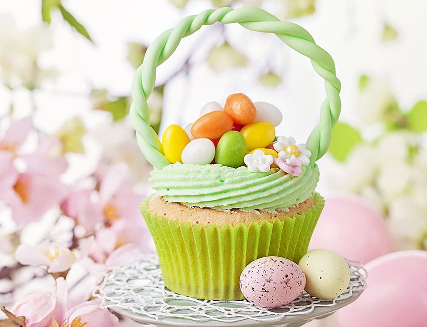 Easter egg Candy Food Holidays Little cakes confectionery, easter cupcakes HD wallpaper
