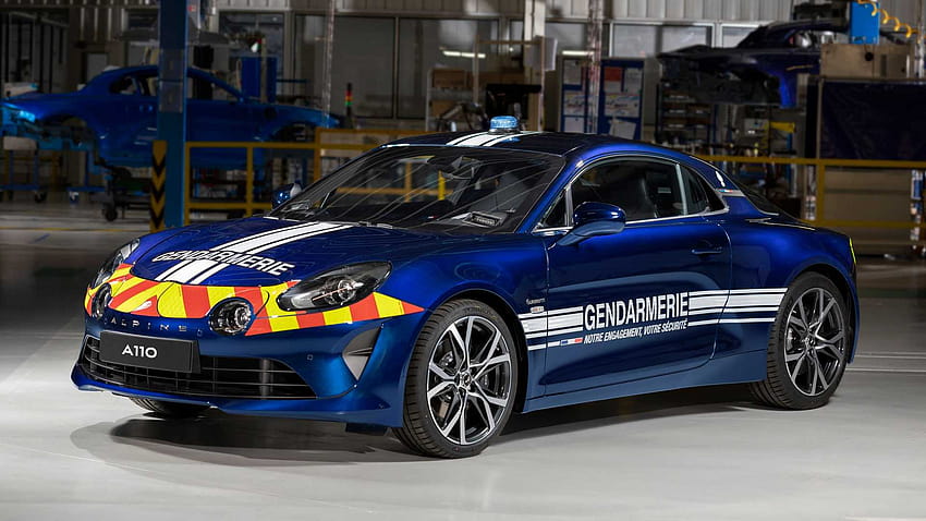 Alpine A110-Polizeiautos sind das neue Gesicht der französischen Strafverfolgungsbehörden und der Automobil-Gendarmerie HD-Hintergrundbild