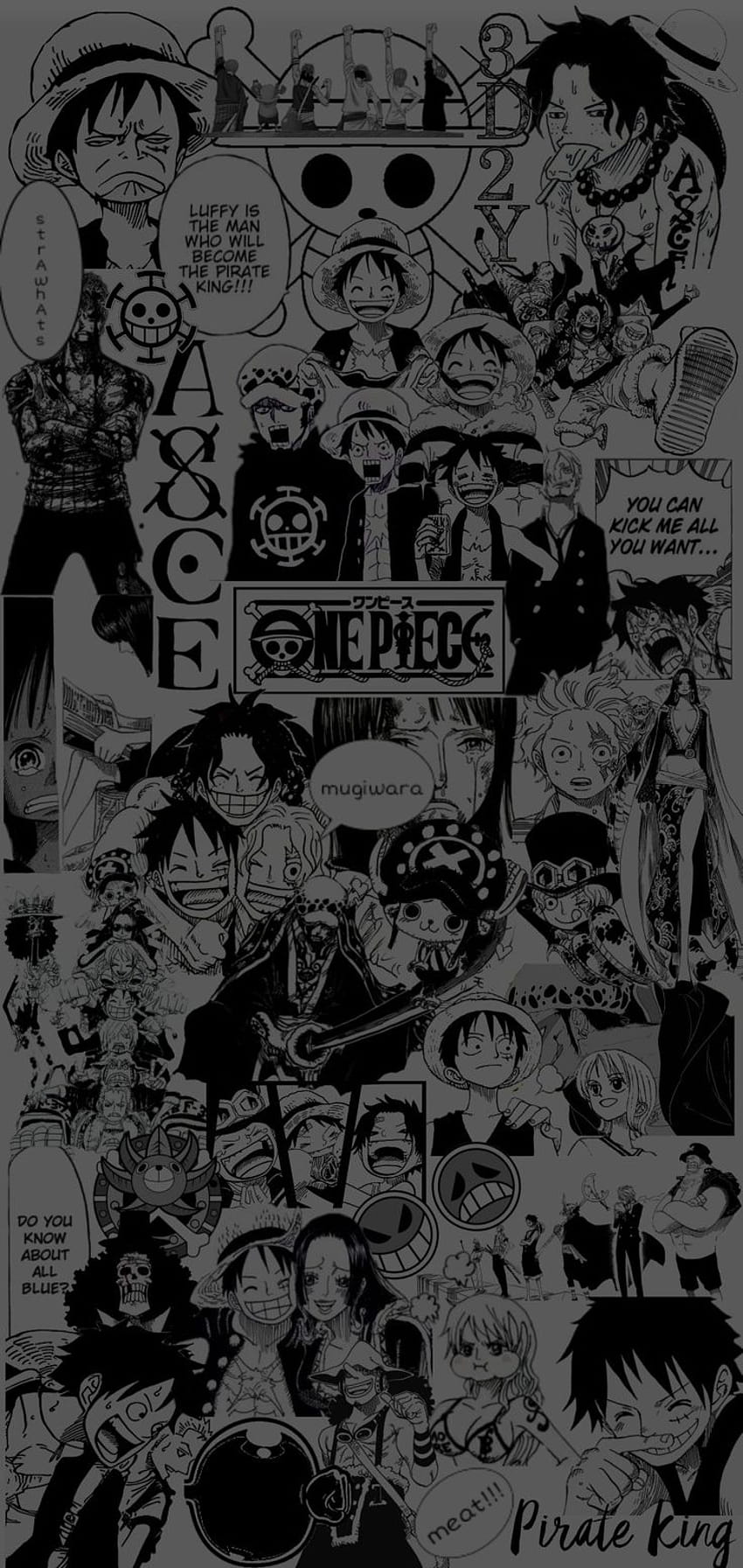 One Piece Manga ชิ้นเดียวที่มืดมน วอลล์เปเปอร์โทรศัพท์ HD