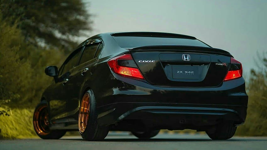 Zmodyfikowana czarna Honda Civic Rebirth, odrodzona Honda Civic Tapeta HD