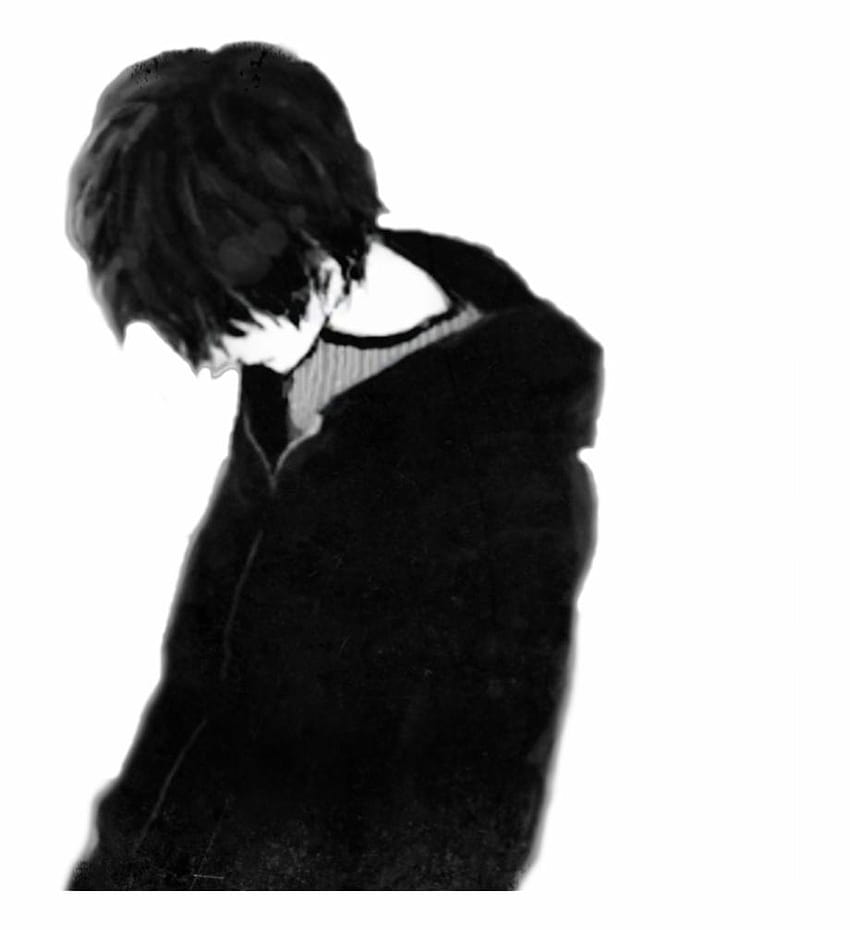 Sad Boy Black Only Me Anime Boy, 우울한 애니메이션 소년 HD 전화 배경 화면
