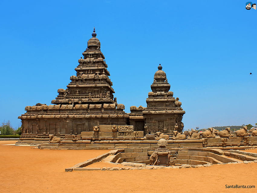 Sahil Tapınağı, Mahabalipuram HD duvar kağıdı