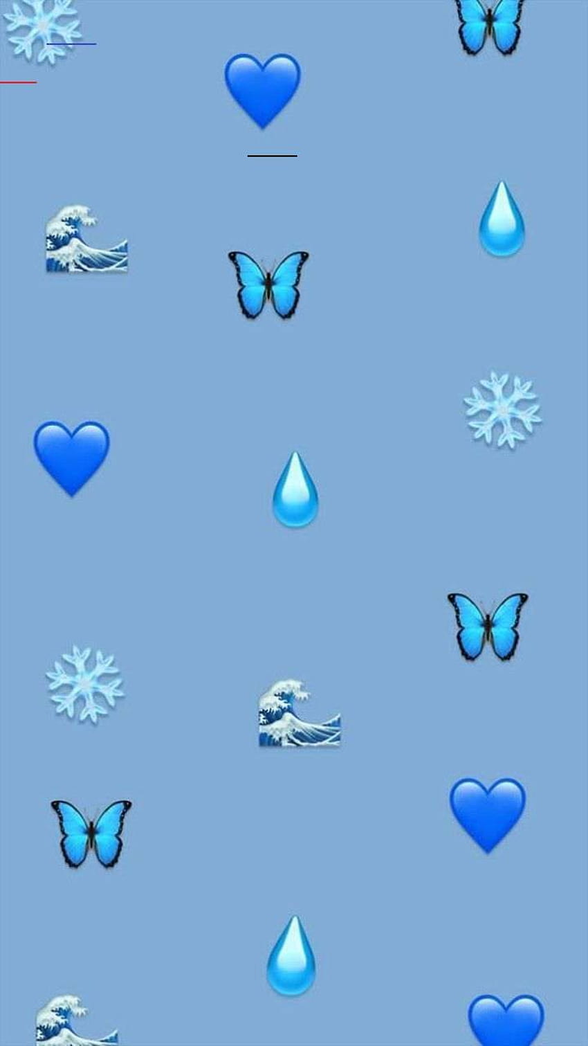 Skyler Horst im Jahr 2020, blaues Emoji HD-Handy-Hintergrundbild