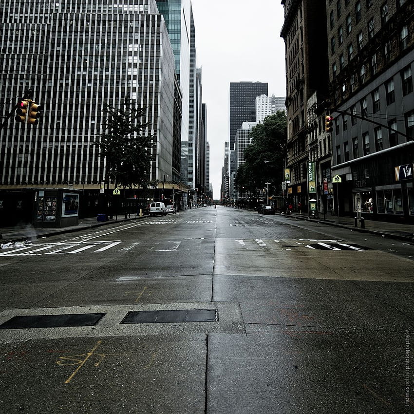 Leere Straßenhintergründe von New York City, leere Straße HD-Handy-Hintergrundbild