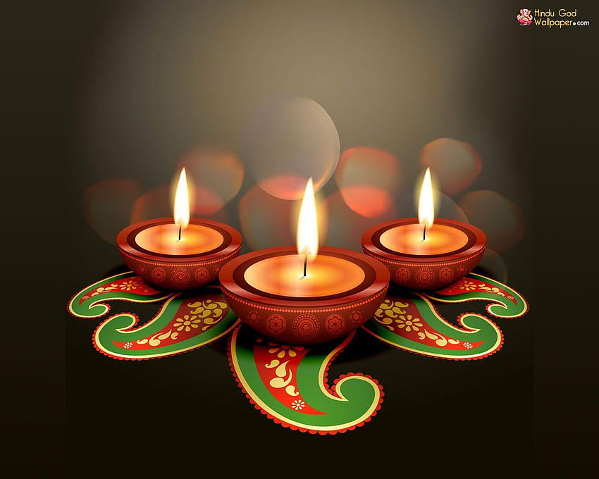 Happy Diwali Diya Card HD wallpaper