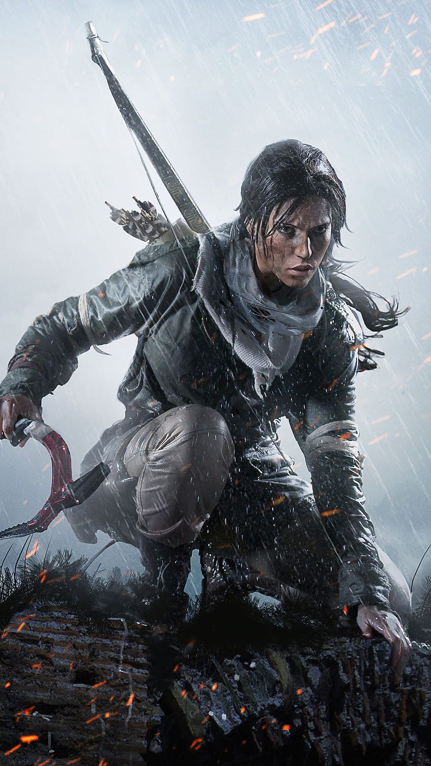 Lara Croft, juego de tomb raider fondo de pantalla del teléfono