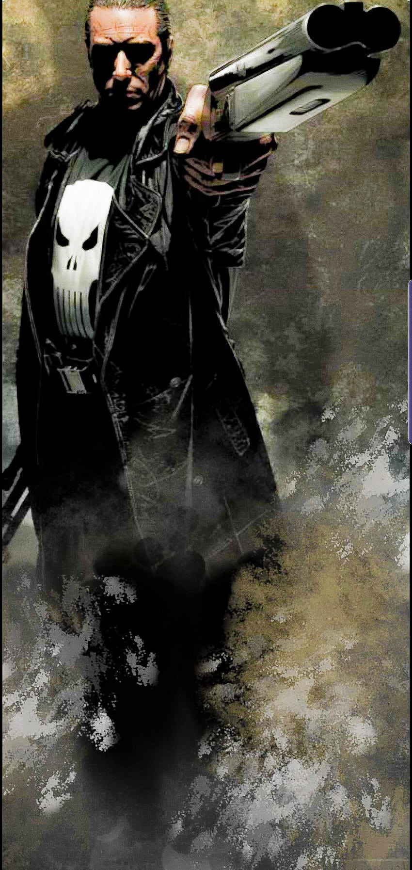 Punisher and his Shotgun Galaxy S10 Hole, the punisher android HD phone wallpaper