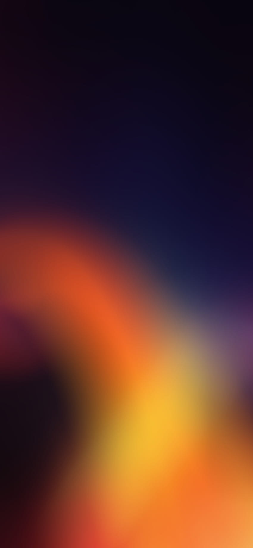 La dissolvenza da arancione a nero, cellulare di colore scuro Sfondo del telefono HD