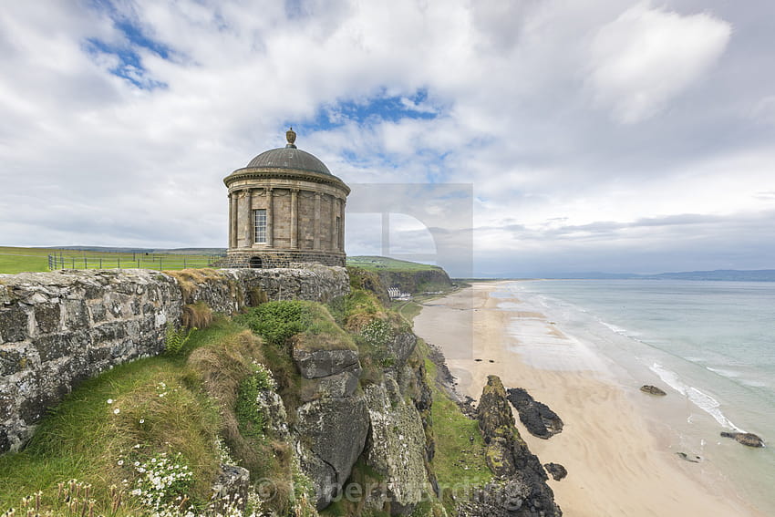 Mussenden temple, Castlerock, County Antrim, Ulster region, northern Ireland,... HD wallpaper
