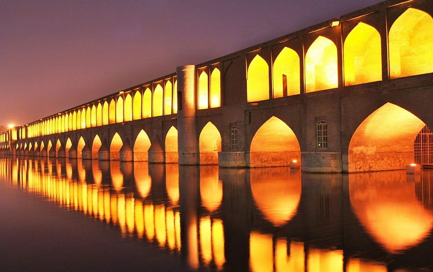 Iran Isfahan 33 bridges, esfahan HD wallpaper