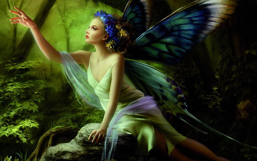 Sad Fairy Fairy sisters, beautiful, clouds, fairies 1920x1200 HD wallpaper