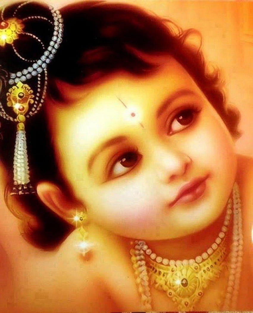 Süßer kleiner Krishna HD-Handy-Hintergrundbild