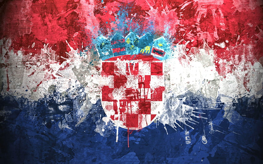 クロアチアの国旗、国際的な旗 高画質の壁紙