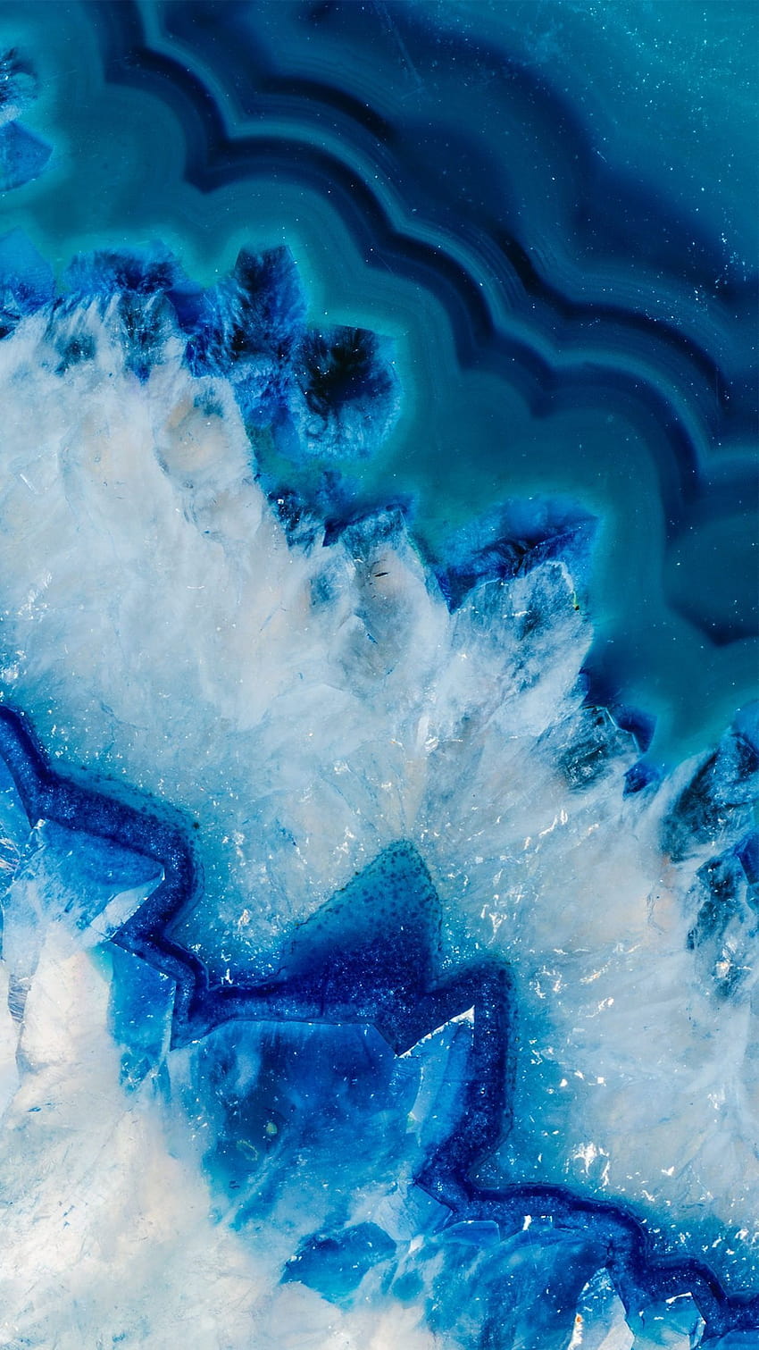 Geode azul, ágata Papel de parede de celular HD
