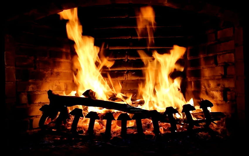 Perapian Nyaman, tempat api musim dingin Wallpaper HD