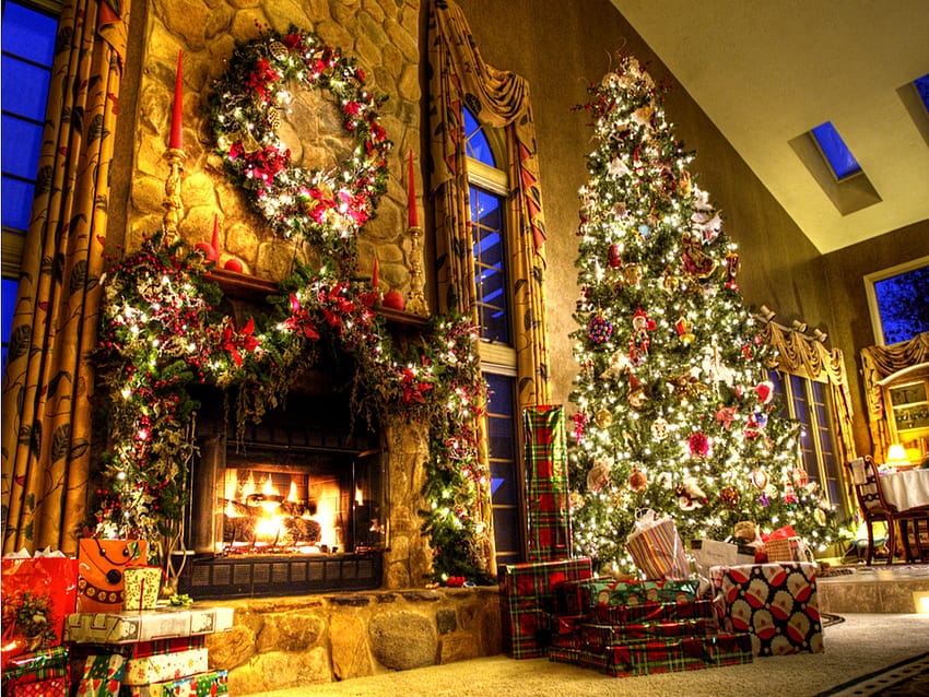 魔法のクリスマス、クリスマスの暖炉のために今すぐできる5つの簡単なこと 高画質の壁紙