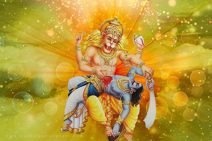 Gods Own Web: Lord Narasimha HD wallpaper