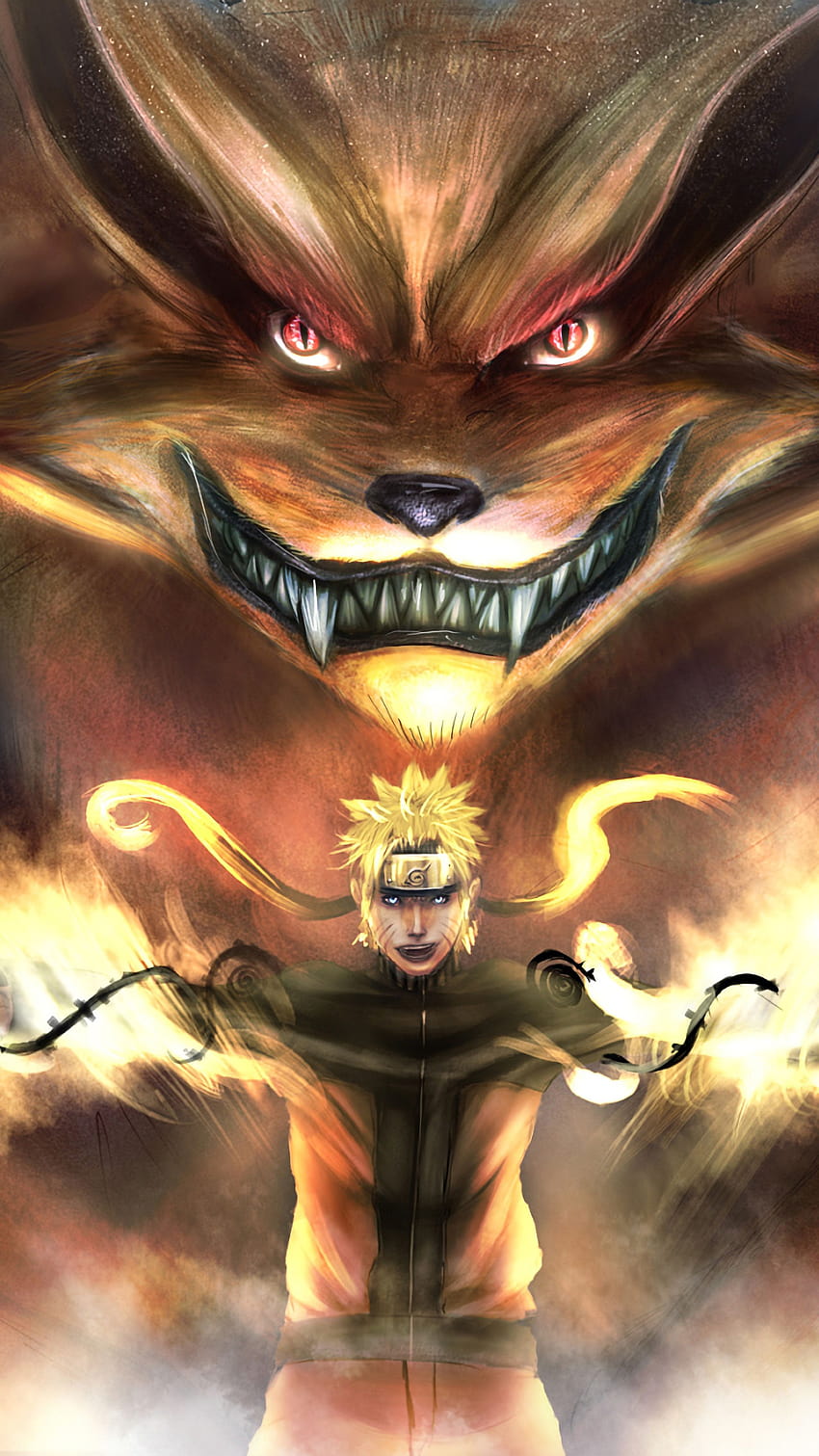 Naruto Y Kurama, androide di Naruto a nove code Sfondo del telefono HD