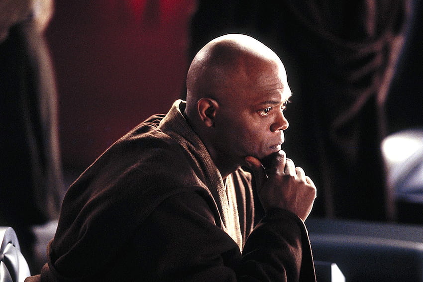Samuel L. Jackson de alguma forma convenceu George Lucas a aprovar sua teoria dos fãs de Star Wars, mace windu samuel l jackson papel de parede HD