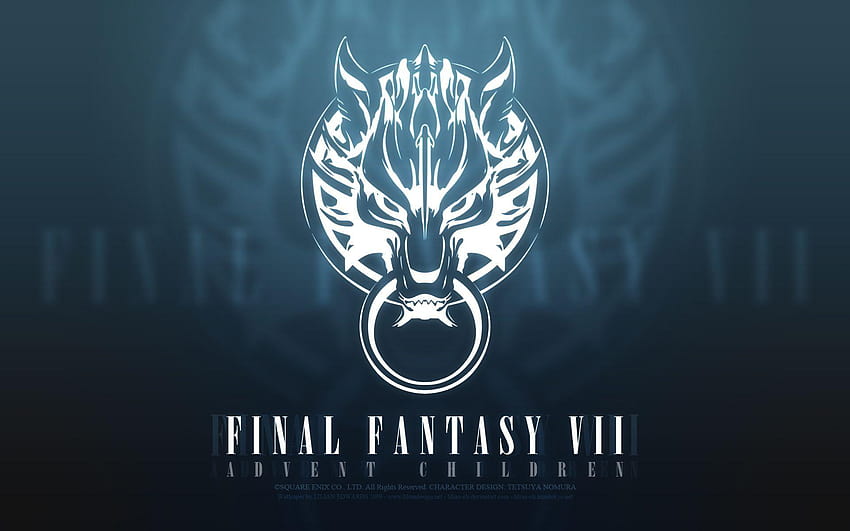 Final Fantasy 7, wolf logo HD wallpaper