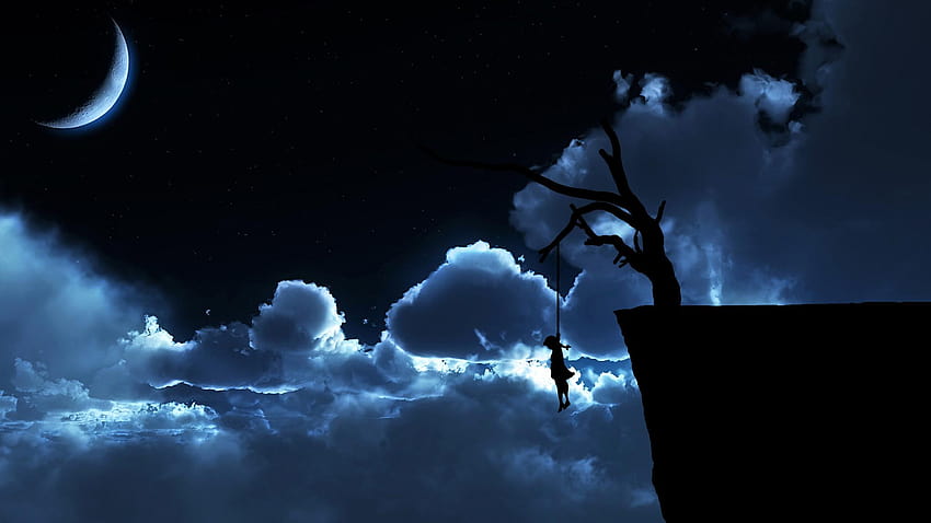 7 Chill Vibes, chilling at night anime HD wallpaper