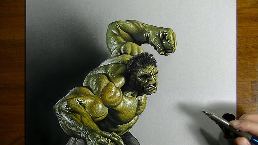 Hulk 3D-Skizze Voller Hulk HD-Hintergrundbild