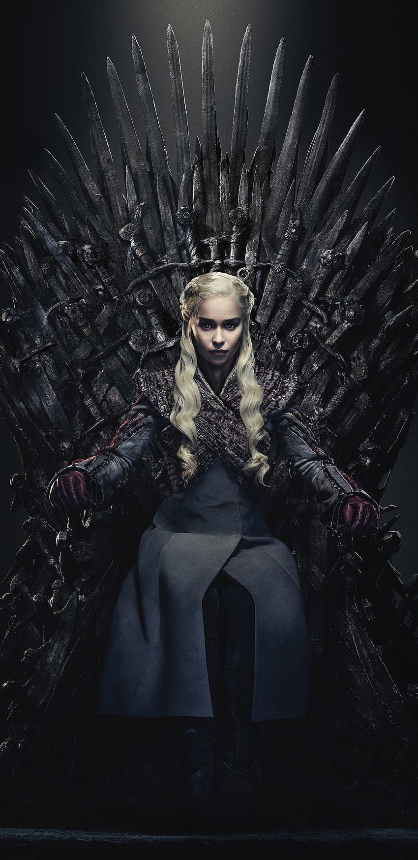 Daenerys Targaryen Juego de Tronos Iron Throne Temporada 8, juego de tronos iphone 13 fondo de pantalla del teléfono