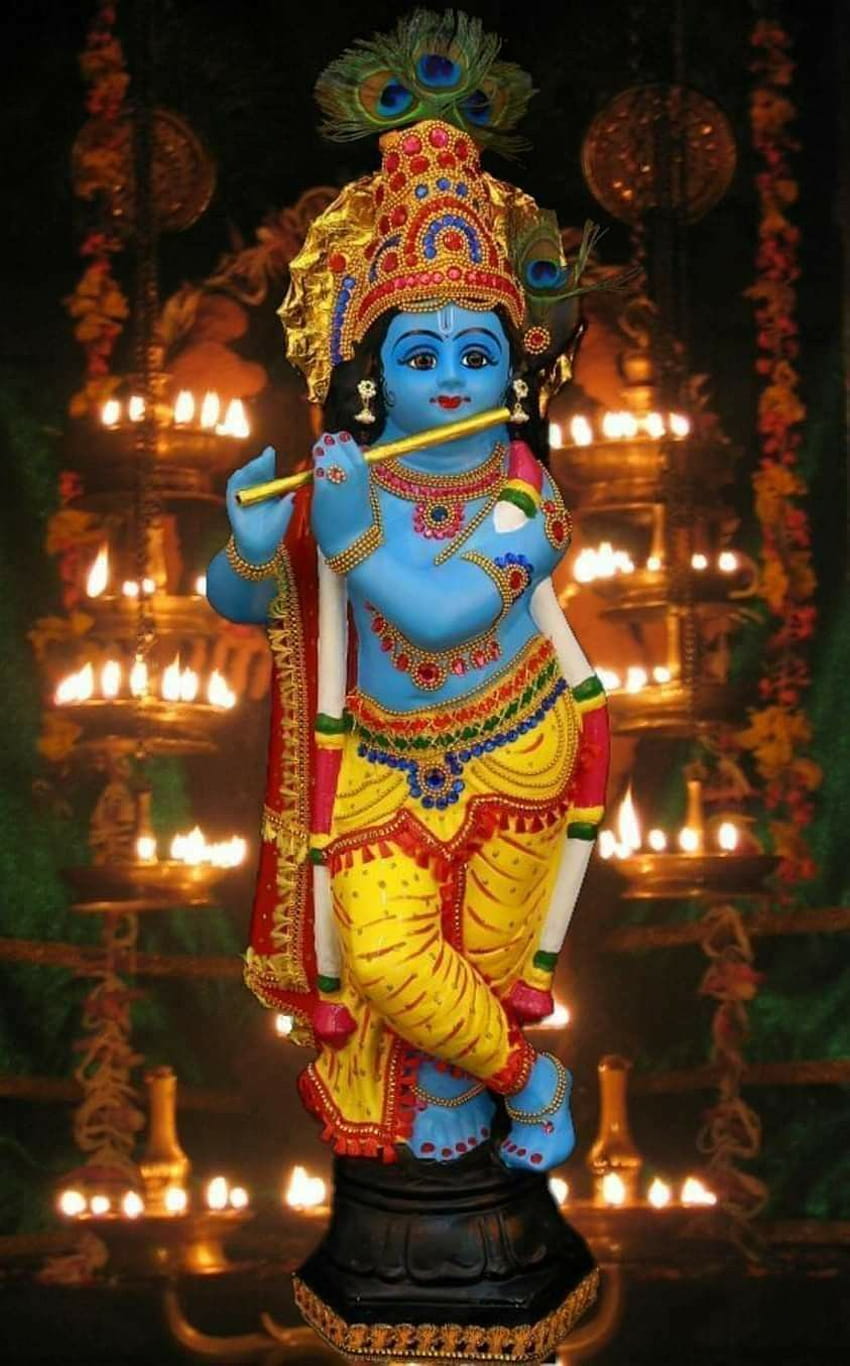 Raj sur le Seigneur Krishna.... Shreenath ji... Radhe Radhe, statue de krishna Fond d'écran de téléphone HD