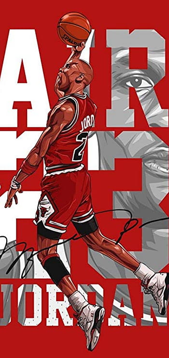 Download Michael Jordan dazzles while holding the newest iPhone Wallpaper