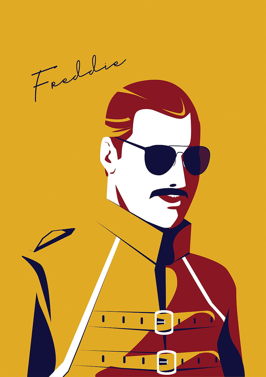 Пин на доске Vintage Reiseplakate Wandkunst Wohnkultur, Freddie Mercury minimalistisch HD-Handy-Hintergrundbild