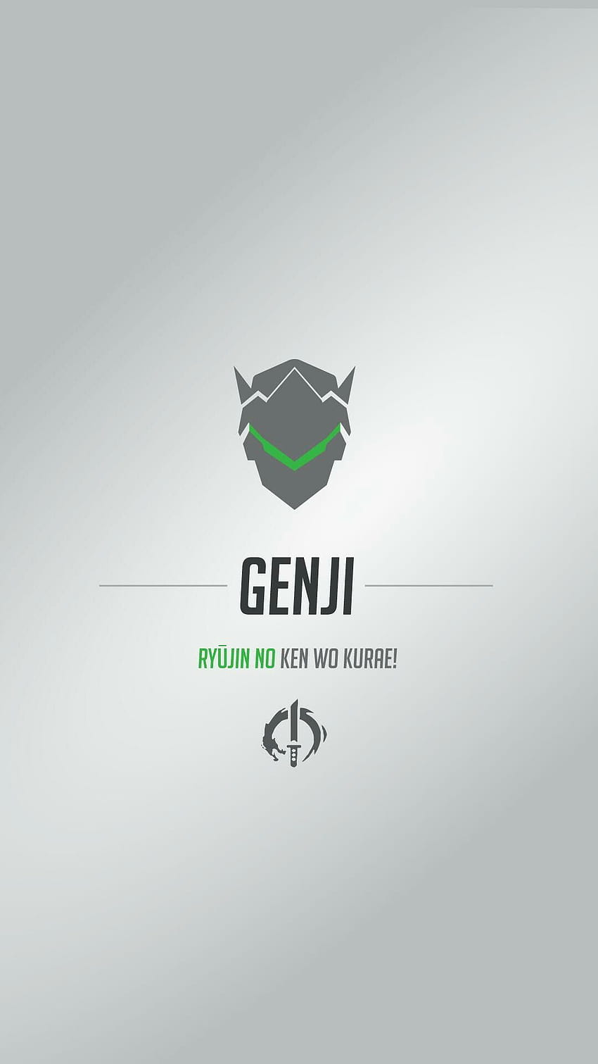 Genji Overwatch, Genji Shimada minimalista Papel de parede de celular HD