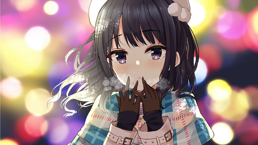 Kaltes Anime-Mädchen, kalter Ausdruck HD-Hintergrundbild