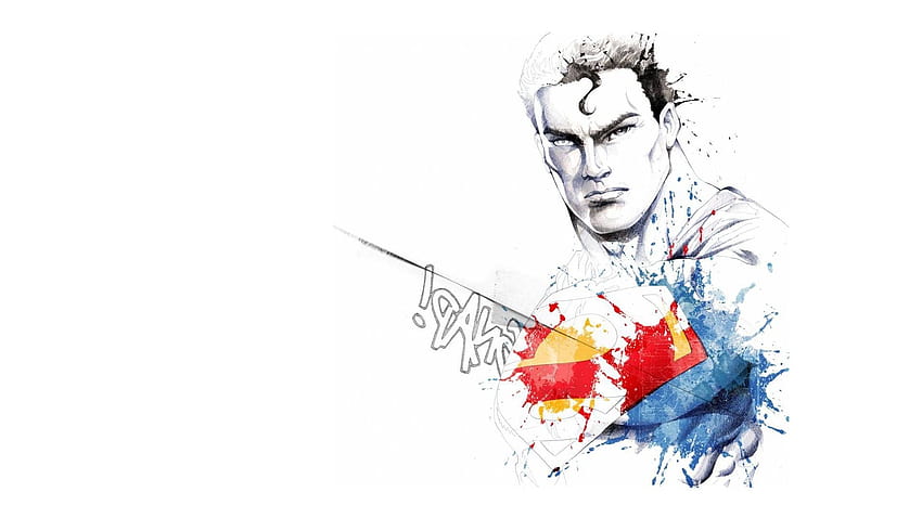 1920x1080 minimalistisch DC Comics Comics Superman Superhelden Skizzen Kunstwerk weißer Hintergrund 1920x1080 wa – HD-Hintergrundbild