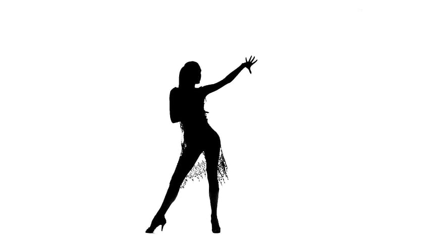 танцуващ женски силует HD тапет