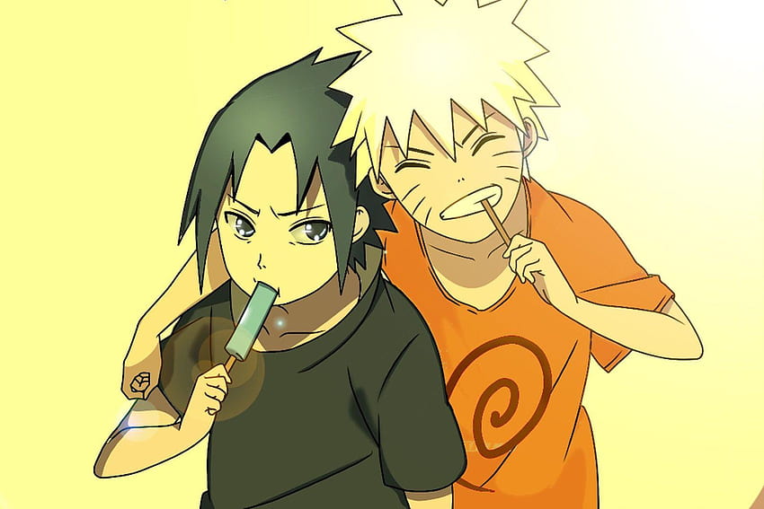 Little Sasuke and Naruto, naruto kid HD wallpaper