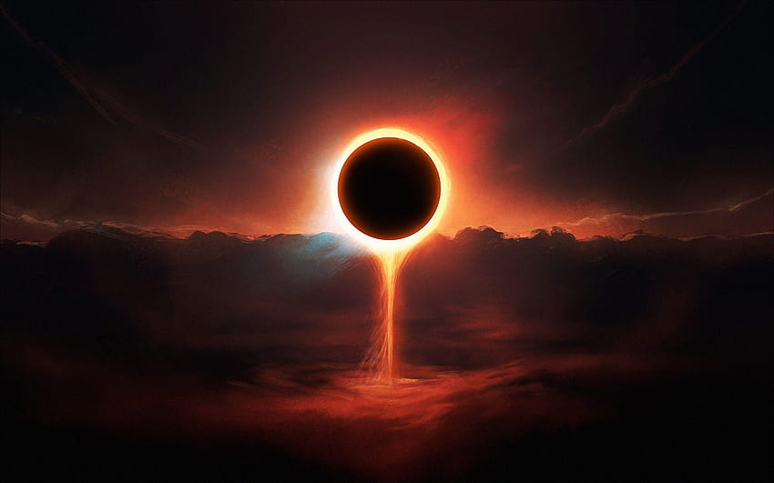Schwarze Sonne, Sonnenfinsternis HD-Hintergrundbild