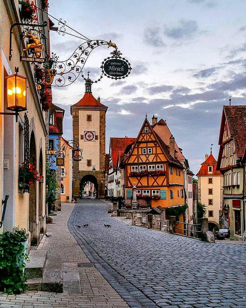 One of the most famous postcard from Rothenburg ob, rothenburg ob der tauber HD phone wallpaper