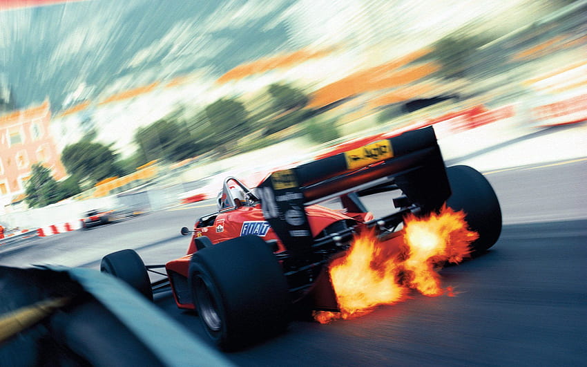 Este Flaming Ferrari F1 Car es tu nuevo, f1 ferrari fondo de pantalla
