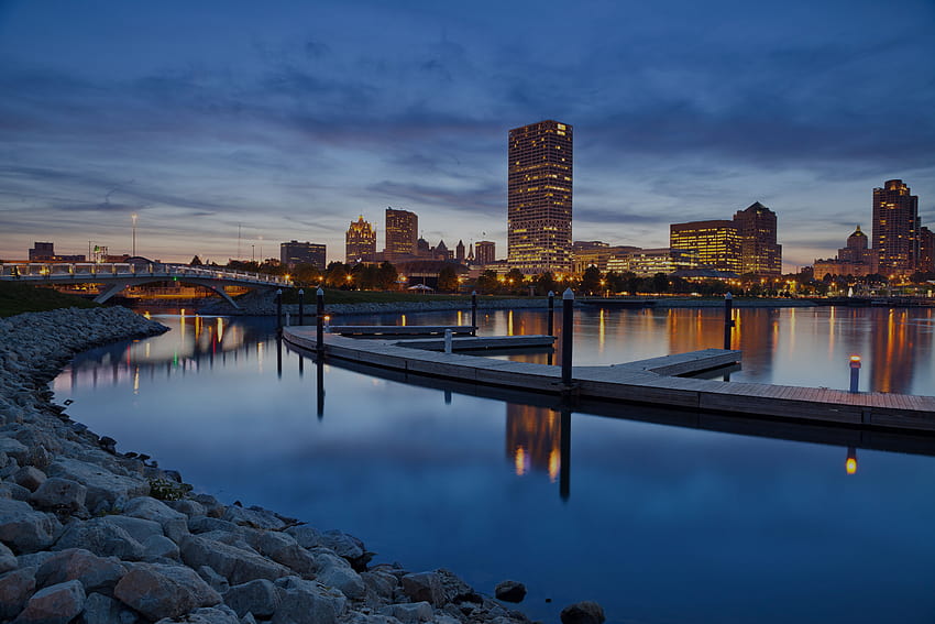 Milwaukee Şehri Arka Planları İçin Arka Planlar HD duvar kağıdı