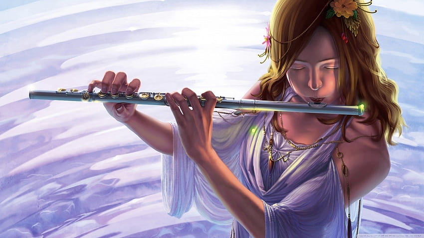 Flute Musical Instrument, playing the flute HD wallpaper