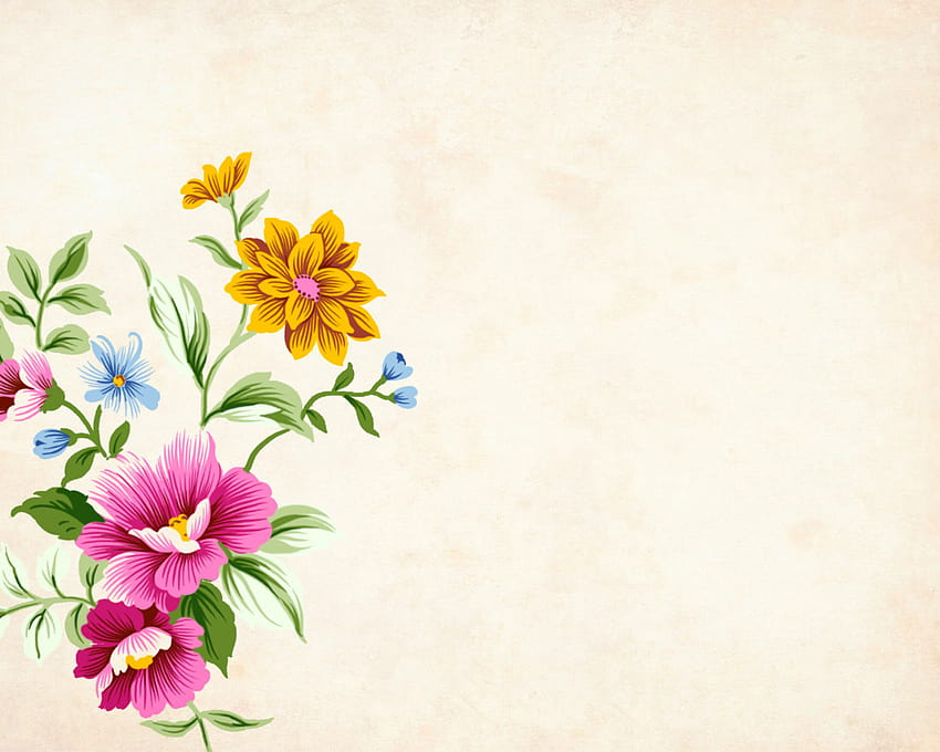 Flowers with copyspace , background, floral, border, garden frame • For You For & Mobile, floral border HD wallpaper