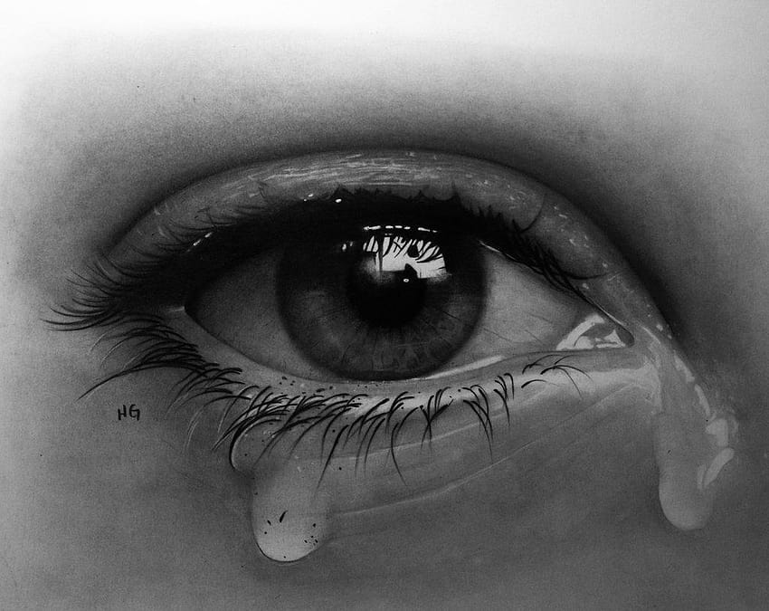 Sad Full Of Tears, crying eye man HD wallpaper