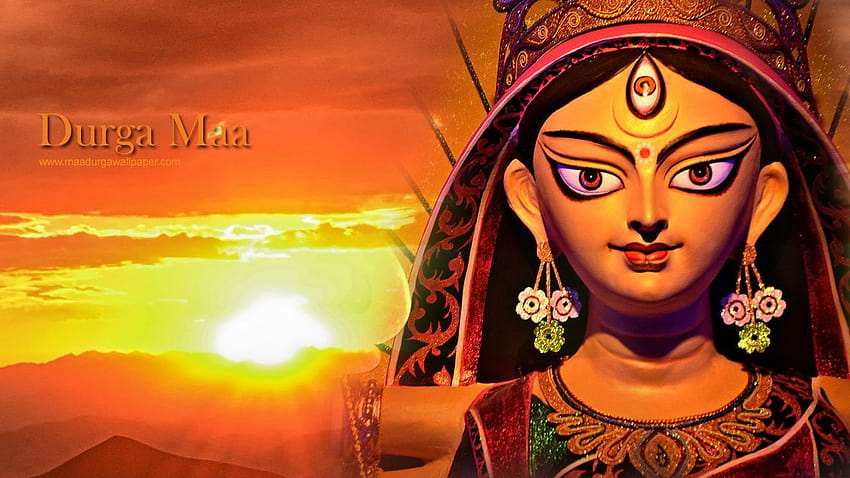 Maa Durga full size, durga face HD wallpaper